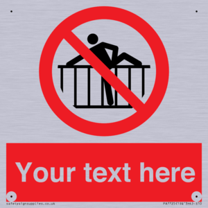 Custom prohibition do not cross barrier